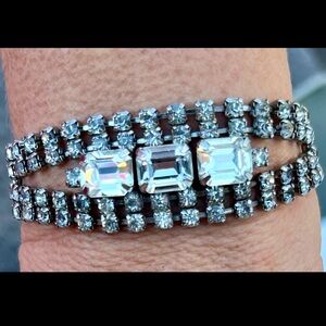 Vintage Old Hollywood Glamour Rhinestone Bracelet